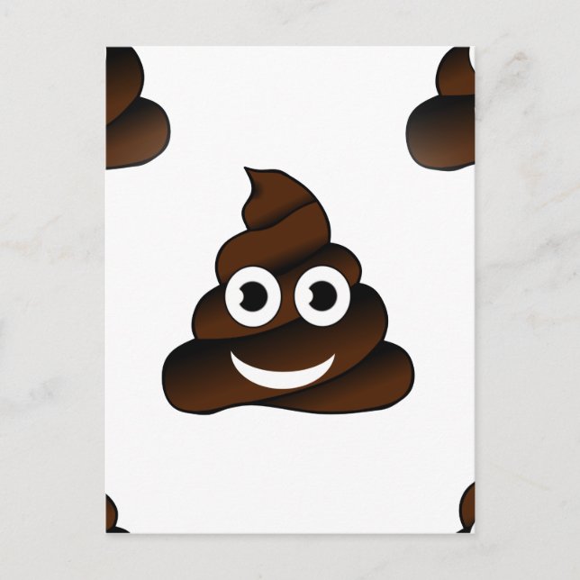 funny poop emoji postcard (Front)