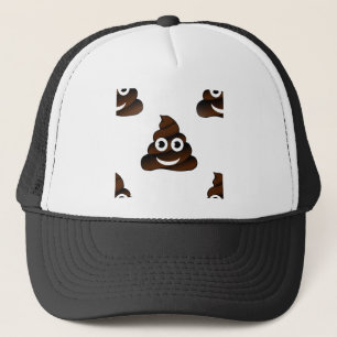 funny poop emoji trucker hat