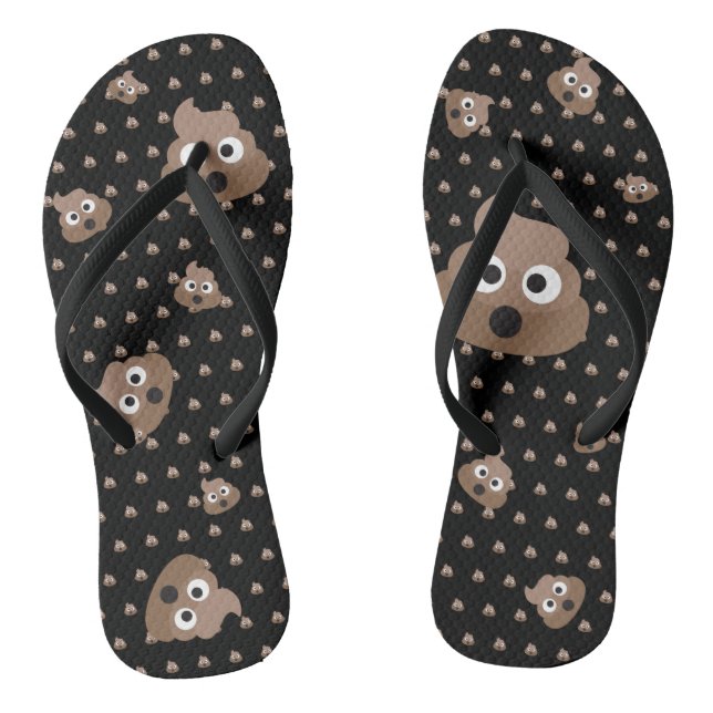 Funny Poop Emojis Thongs (Footbed)
