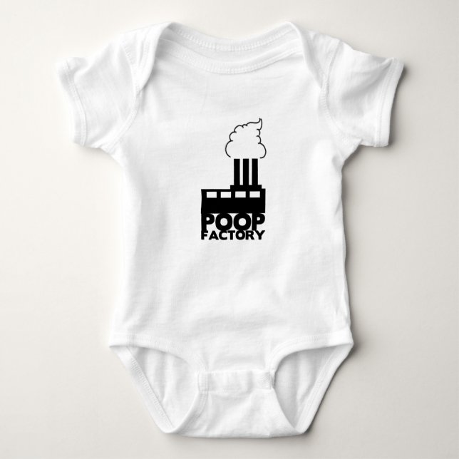 Funny "Poop Factory" Infant Creeper (Front)