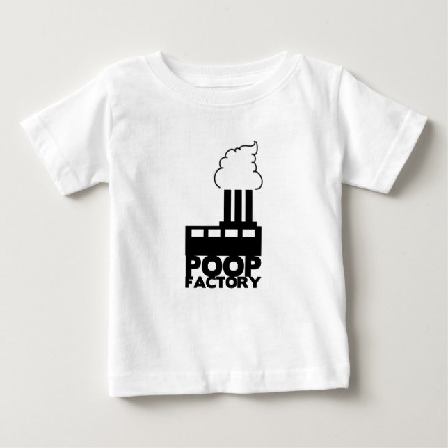 Funny "Poop Factory" Infant Shirt (Front)