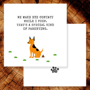 Funny Poop Happy Father's Day Card From The Dog