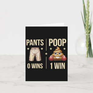 Funny Poop Toilet Humour Poop Boxing Meme Pants 0  Card