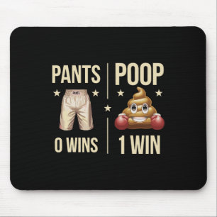 Funny Poop Toilet Humour Poop Boxing Meme Pants 0  Mouse Pad