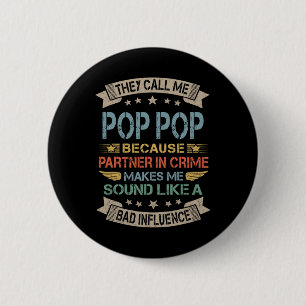 Funny Pop Pop Dad Shirt Valentine Fathers Day Chri 6 Cm Round Badge