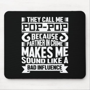 Funny Pop Pop Dad Shirt Valentine Fathers Day Chri Mouse Pad