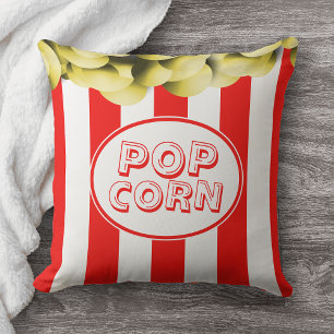Funny Popcorn Box Movie Theme Cushion