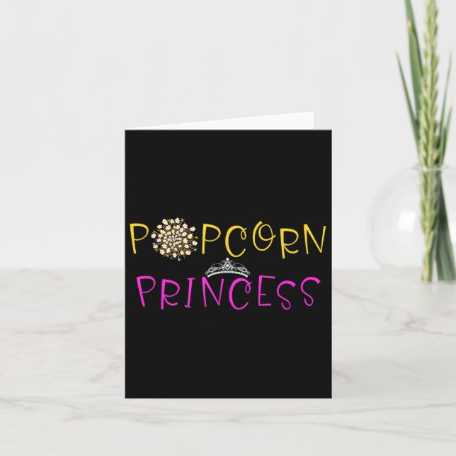 Funny Popcorn Lover Graphic Saying Popcorn Princes Card (Front)