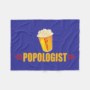 Funny Popcorn Lover's Fleece Blanket