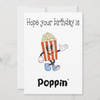 Funny Popcorn Pun Birthday Card