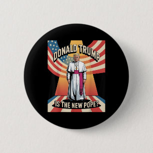 Funny Pope & President Donald Trump, Catholic 6 Cm Round Badge
