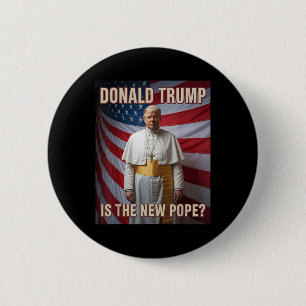 Funny Pope & President Donald Trump, Catholic 6 Cm Round Badge