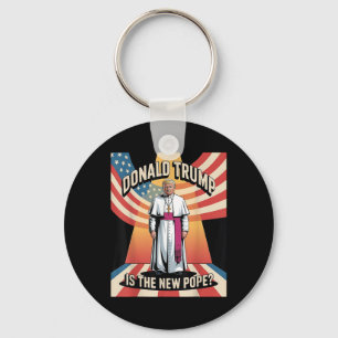 Funny Pope &amp; President Donald Trump, Catholic  Key Ring