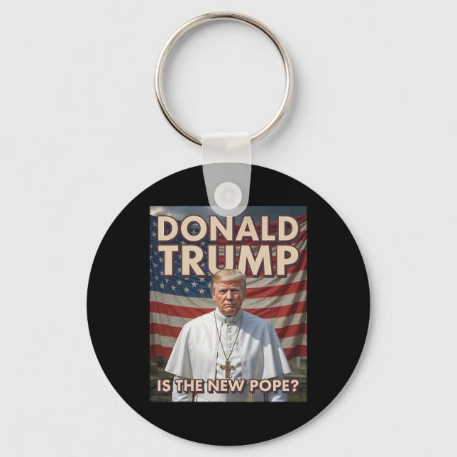 Funny Pope And President Donald Trump7  Key Ring (Front)