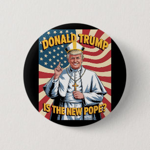 Funny Pope And President Donald Trump8 6 Cm Round Badge
