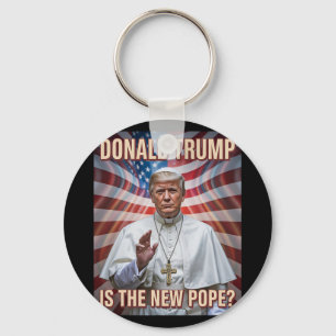Funny Pope And President Donald Trump Key Ring