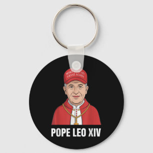 Funny Pope Leo Xiv Make Vatican Great Again Cathol Key Ring
