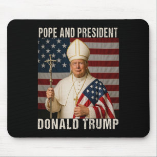 Funny Pope Trump And President Donald Trump Mouse Pad