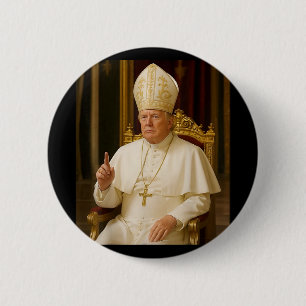 Funny Pope Trump Tee 6 Cm Round Badge
