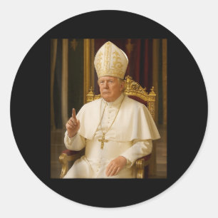 Funny Pope Trump Tee  Classic Round Sticker