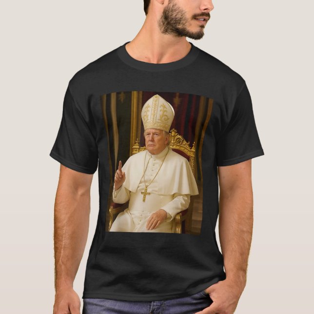 Funny Pope Trump Tee Meme Funny  (Front)