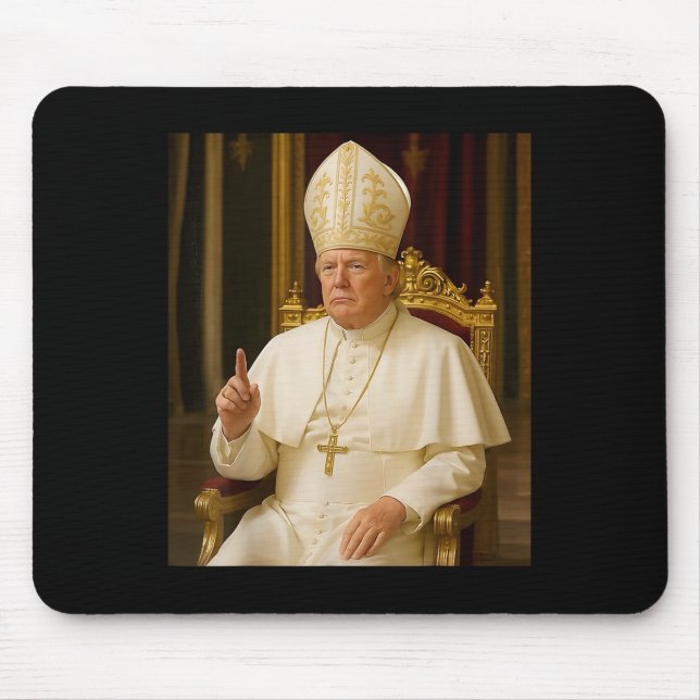 Funny Pope Trump Tee Meme Funny  Mouse Pad (Front)