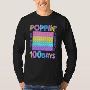 Funny Poppin My Way Through 100 Days Of School T-Shirt