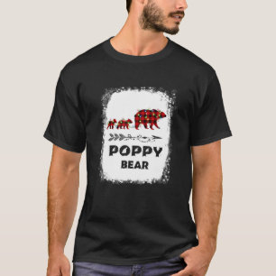 Funny Poppy Bear Matching Family Christmas Bear Re T-Shirt