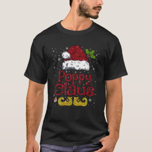 Funny Poppy Claus Matching Family Christmas Santa T-Shirt