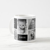 Funny Poppy Grandfather Photo Collage Coffee Mug (Front Left)