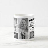 Funny Poppy Grandfather Photo Collage Coffee Mug (Center)