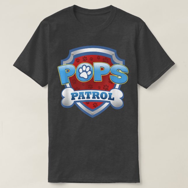 Funny Pops Patrol  Dog Mum, Dad For Men Women  T-Shirt (Design Front)