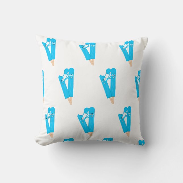 Funny Popsicle Pattern Illustration Cushion (Front)
