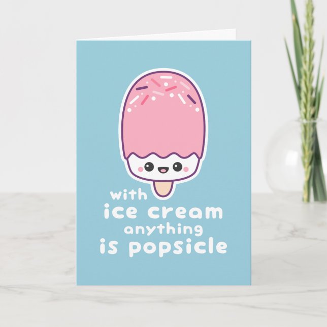 Funny Popsicle Pun Card (Front)