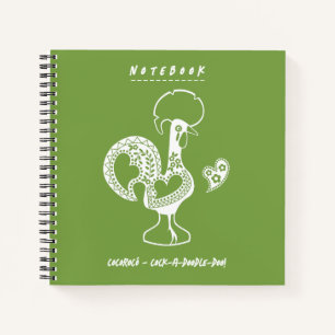 Funny Portuguese Rooster Modern Silhouette Notebook