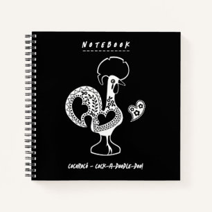 Funny Portuguese Rooster Modern Silhouette Notebook