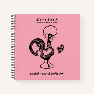 Funny Portuguese Rooster Modern Silhouette Notebook