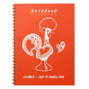 Funny Portuguese Rooster Modern Silhouette Notebook