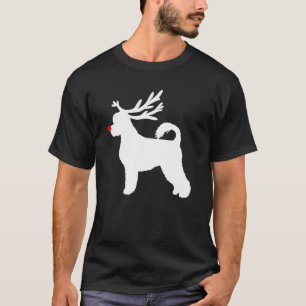Funny Portuguese Water Dog Christmas Reindeer Antl T-Shirt