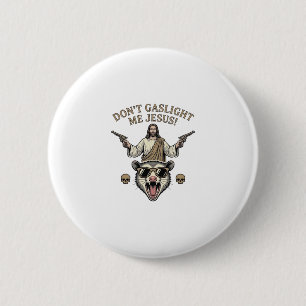 Funny Possum Jesus Vintage Engraving Shirt Design_ 6 Cm Round Badge