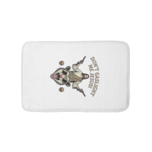 Funny Possum Jesus Vintage Engraving Shirt Design_ Bath Mat