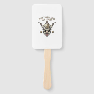 Funny Possum Jesus Vintage Engraving Shirt Design_ Hand Fan