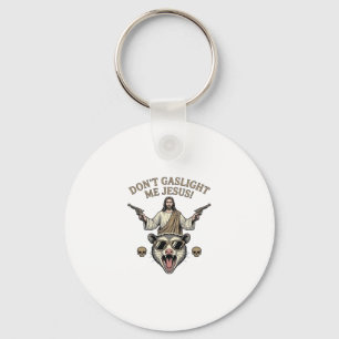 Funny Possum Jesus Vintage Engraving Shirt Design_ Key Ring