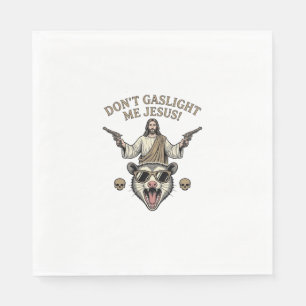 Funny Possum Jesus Vintage Engraving Shirt Design_ Napkin