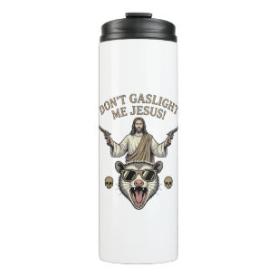 Funny Possum Jesus Vintage Engraving Shirt Design_ Thermal Tumbler