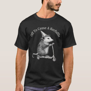Funny Possum Off To Cause A Kerfuffle Vintage Meme T-Shirt