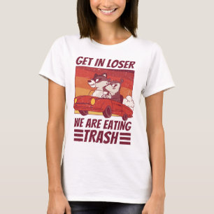 Funny Possum Racoon Eating Trash Car T-Shirt