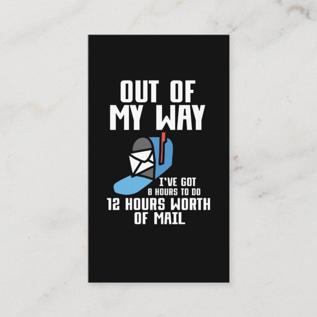 Funny Post Office Worker Mail Carrier Postman Business Card (Front)