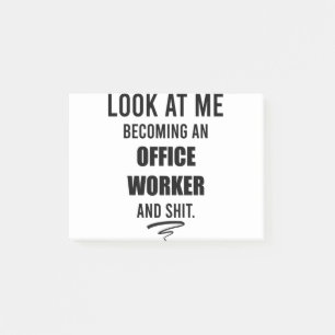 Funny Post Office Worker T-Shirt Office Party Post-it Notes