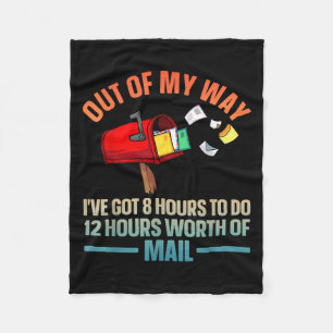Funny Postal Worker Art For Men Women Mail Man Mai Fleece Blanket